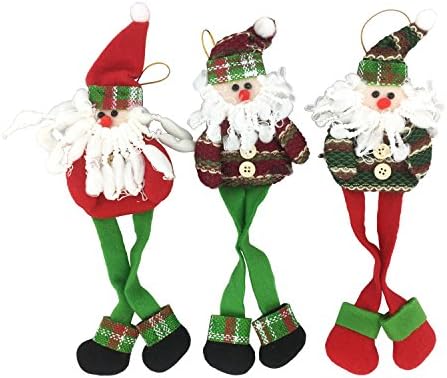 Whole Homeware Soft Hanging Xmas Set of 3 Silly Santa’s