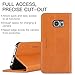 Galaxy S7 Edge Case, SHIELDON Genuine Leather Case Wallet, Premium All-Purpose Flip Book Case Magnetic Closure w/Stand Feature & ID Card Slots Compatible with Samsung Galaxy S7 Edge, Brown