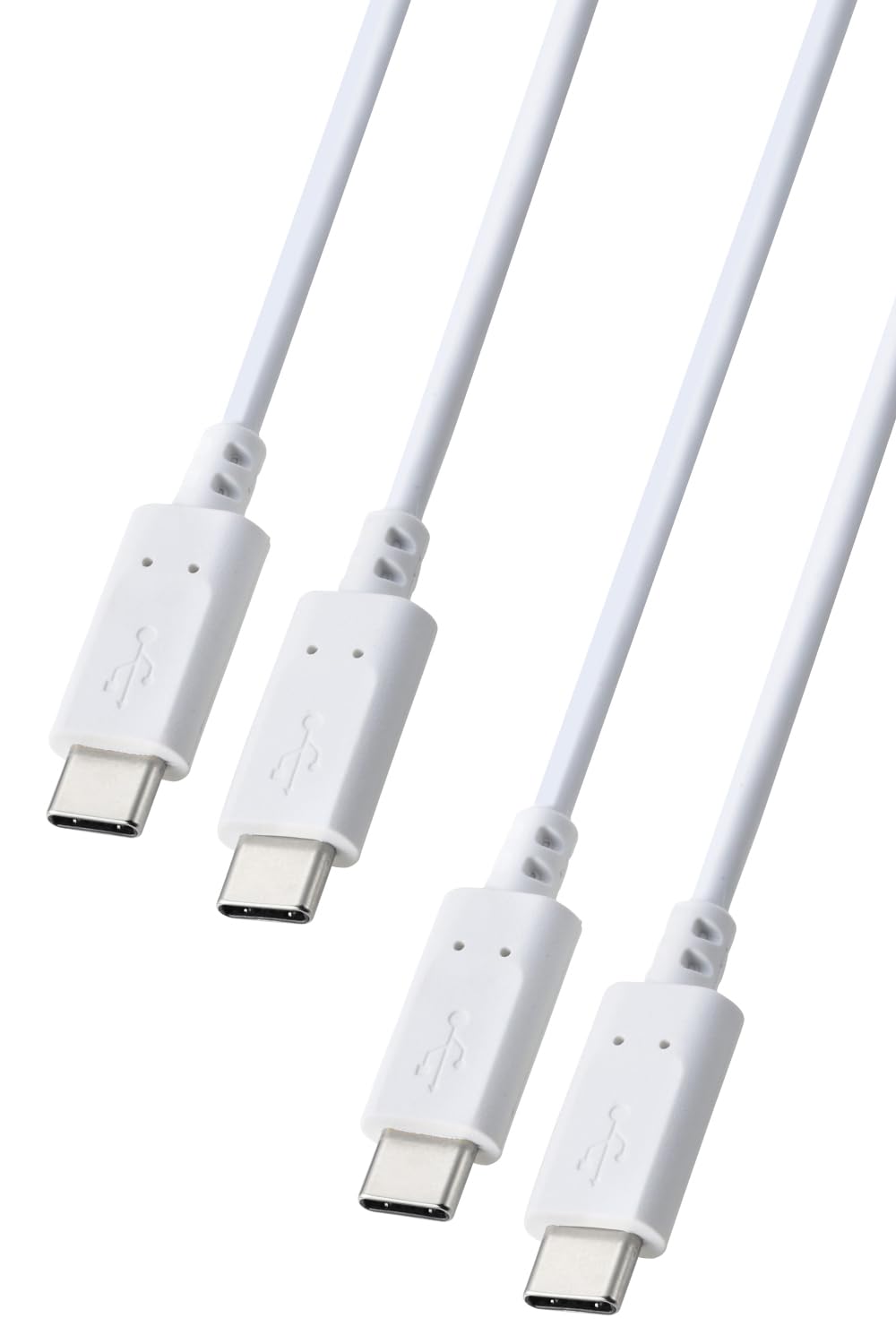 エレコム 【2本セット】 USB Type C ケーブル USB-C to USB-C 1m 60W 高速充電 【 MacBook/iPad/Galaxy/Android スマホ タブレット 等対応 】 ホワイト 【iPhone 16 シリーズ 対応検証済】 MPA-CCECTW10WH商品画像