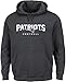 NFL New England Patriots Men's Our Team Long Sleeve Screen Print Hooded Fleece Pullover, X-Large, Charcoal Heather