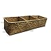 LA Rectangular Woven Seagrass Storage Basket and Home Organizer Bins,Natural Water Hyacinth Basket (Brown)