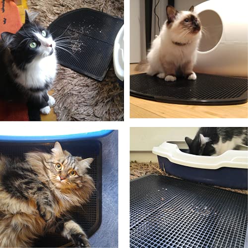 DzelCat SpreadZtrap Cat Litter Mat Unique Disinfectable Plastic Litter Catcher Tray for Cats