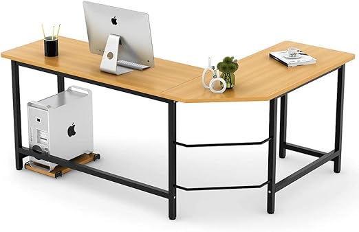 Amazon Com Tribesigns Modern L Shaped Desk Corner Computer Desk