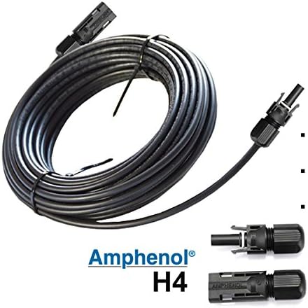 Unlimited Solar Solar Panel Cable 6 FT - 8 AWG, Amphenol H4, PV Wire - UL 4703-2000VDC