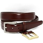 Torino Leather Glazed Kipskin Double Buckle Option Dress Belt - Honey 34