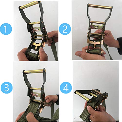 image for Ratchet Straps Heavy Duty, KOKITEA Ratchet Tie Down Straps-2 PK-13 FT-