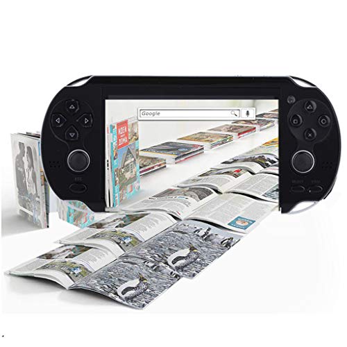 Basde Handheld Game Console Kids Adults, Retro Classic Game Console Handheld Portable 800 Built-in 4.3 Inch Games Home Travel Portable Gaming System Childrens Tiny Toys (Black)
