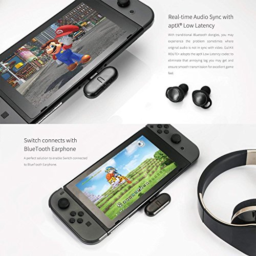 Gulikit Route+ Mini USB C Wireless Audio Adapter Bluetooth Transmitter aptX Low Latency Compatible Nintendo Switch, Wireless Gaming Headphones etc - Thumbnail 6