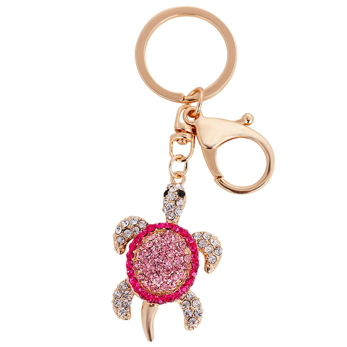 Mini Sea Turtle Keychain Charm Pendant For Handbag Bag Keychain Key Ring (Rose)
