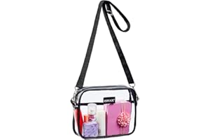 COVAX Clear Crossbody Bag, Stadium Approved Clear Purse Bag for Concerts Sports Events