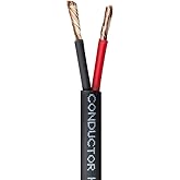 Monoprice - 113715 Nimbus Series 14 Gauge AWG 2 Conductor CMP-Rated Speaker Wire/Cable - 50ft UL Plenum Rated, 100% Pure Bare Copper with Color Coded Conductors Black