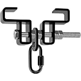 SELEWARE Heavy Duty Punching Bag Hanger, Steel I Beam Clamp for Heavy Bag | Beam &amp; Ceiling Mount Heavy Bag Hanger with Carabiner for Boxing, Muay Thai, MMA Training