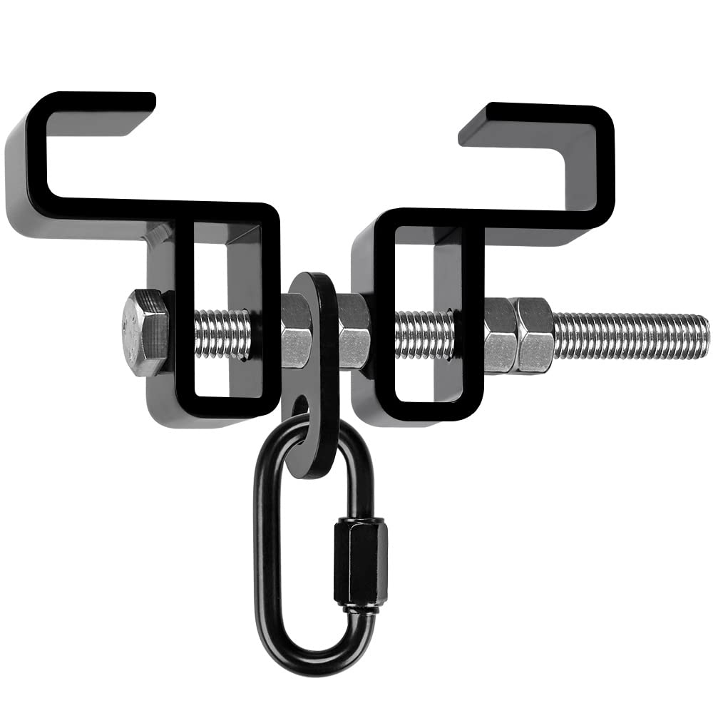 SELEWARE Punching Hanger, Heavy Duty Steel I-Beam Clamp Hook, Heavy Bag Hanger for Boxing, Muay Thai & MMA Training