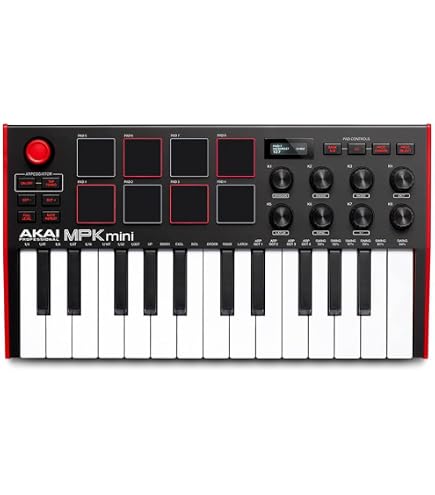 Akai Teclado Controlador MIDI Mini Plus | 37 Teclas, USB, Dynamic
