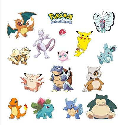 Amazon ポケモン ウォールステッカー ピカチュウ キャラクタ Pokemon 動物 ミュウツー カビゴン アニメ トイレ キッチン 子供部屋 玄関 剥がせる 壁紙 壁デコシール 壁シール ポケモンgo ウォールステッカー オンライン通販