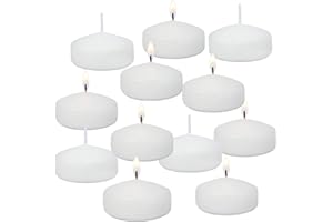 Floating Candles for Centerpieces, 3 Inch White Small Floating Candles for Cylinder Vases, Centerpieces at Wedding, Party, Po