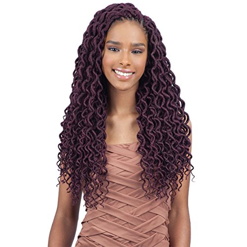 FreeTress 2X Soft Curly Lite Faux Loc Crochet Synthetic Braiding Hair (18