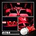 SIRIUSLED Super Bright 1W 360 Degree Projector LED Bulbs for Interior Car Lights Gauge Instrument Panel Dome Map Side Marker Door Courtesy License Plate T10 168 192 194 2825 W5W Red