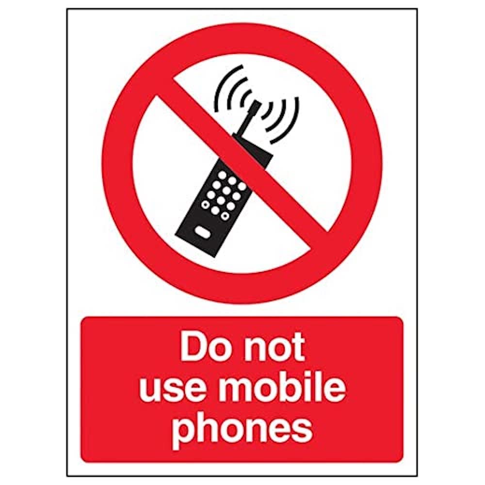 V Safety Eco Friendly Prohibition General - Do Not Use Mobile Phones - 150 X 200mm