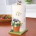 Herbs and Butterfly Paper Towel Roll Holder, Hand-Painted, Vintage/French Country Inspired Design, Green