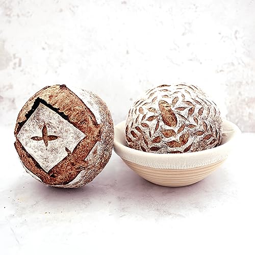 9 Inch Round Bread Proofing Basket Set with Cloth Liner and