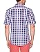 Amazon Essentials Men's Regular-Fit Short-Sleeve Poplin Shirt, Blue/Red/Plaid, Medium