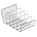mDesign Plastic Divided Makeup Organizer for Bathroom Countertop, Vanity, Cabinet - Cosmetic Storage Solution for Eyeshadow Palettes, Contour Kits, Blush, Face Powder - Textured, 5 Sections - Clear