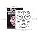 Temporary Face Tattoos - 6 Pcs Skull Scar Spider Blood Bat Rose Floral Fake Tattoos Sticker for Women Men Kids Boys Adults Including 6 Realistic Full Face Tattoo Mask Waterproof
