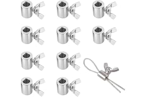 ANTIANXIA 10Pcs New Upgraded Wire Rope Cable Clamps/Wire Rope Clips, Stainless Steel Safer and Stronger(Wire Hole 5mm)