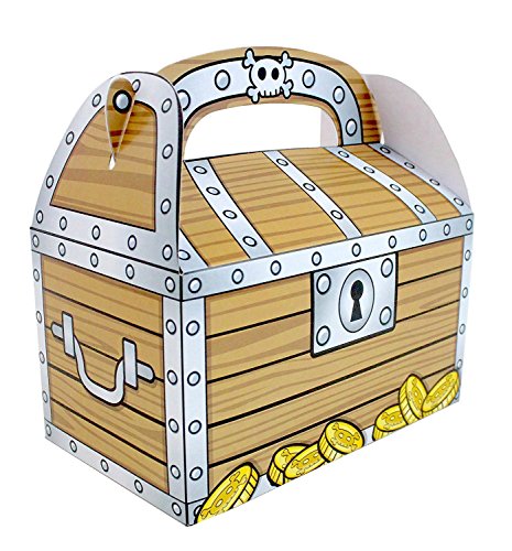 WellPackBox Pirate Birthday Party Supplies Swords, Hats, Eye Patches, And Favor Boxes (Inflatable Swords)