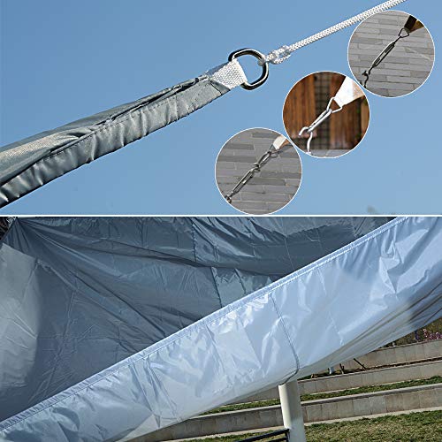JNCH Sonnensegel Rechteck 3 x 4 M Sonnenschutz, Wasserdicht Garten Balkon UV Schutz Polyester Segel Wetterschutz… – Bild 5