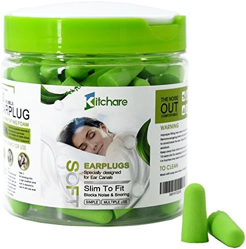 Ultra Soft Sleeping Ear Plugs - Foam Elastic Noise Cancelling Hearing Protection Earplugs for Snoring, Concerts, Shooting, Concerts, Work, Insomnia, 48 Pairs (Green)