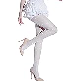 Women’s 15D Sheer Pantyhose Polka Dots Hearts Patterned High Waist Ultra Stretchable Footed Tights Plus Size Stockings