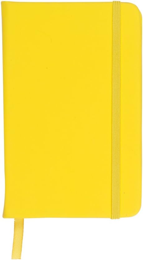 eBuyGB A5 Coloured Hardback Lined Paper Notebook, Yellow