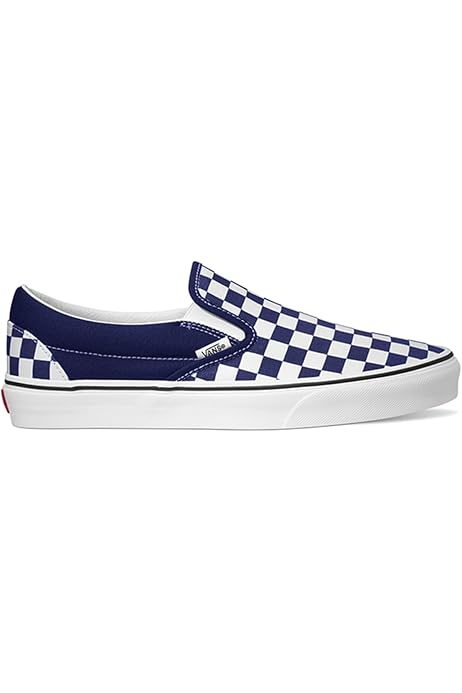 Vans checkerboard blue slip on top