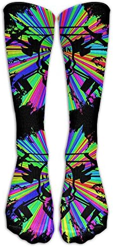 Colorful Lineman Skull Electrician Power Unisex Comfort Over The Calf Tube Socks