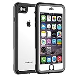 CellEver iPhone 7/8 Clear Case Waterproof Shock Absorbing IP68 Certified SandProof Snowproof Full Body Protective Transparent Cover Fits Apple iPhone 7 and iPhone 8 (4.7