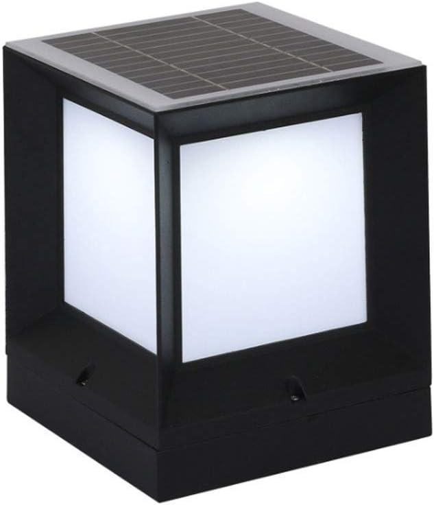 LLSS Lámpara Solar de Pilar para Patio Lámpara de Valla Impermeable al