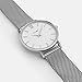 CLUSE Minuit Mesh Silver White CL30009 Women's Watch 33mm Stainless Steel Strap Minimalistic Design Casual Dress Japanese Quartz Elegant Timepiece