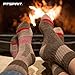 Fit Spirit 3 Pairs Wool Blend Hiking Trekking Work Crew Socks - Choose Your Color