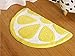 Baby Playtime Cozy Lemon Cute Fruits Half Round Shaped Bedroom Bathroom Doorway Kitchen Floor Rug Carpet Water Absorption Non-Slip mat for Kid's Room (Yellow, 40x60CM)