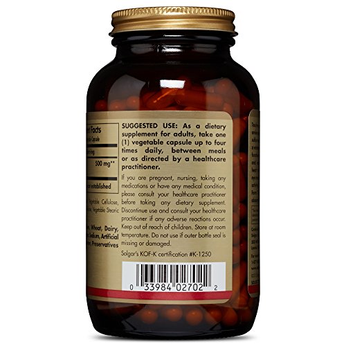 Solgar Taurine 500 mg, 250 Vegetable Capsules