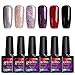 Modelones Soak Off UV 6pcs Gel Nail Polish Starter Kit,Gel Polish Colors