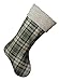 20 Inch Green Plaid Fabric Hanging Christmas Stocking with Sherpa Cuff by Creative Co-op