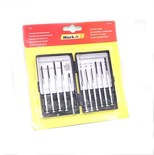 Click Here to See More Images 11pc Precision Screwdriver Set Watch Jewelry Eyeglasse Repair Small Hobby Kit