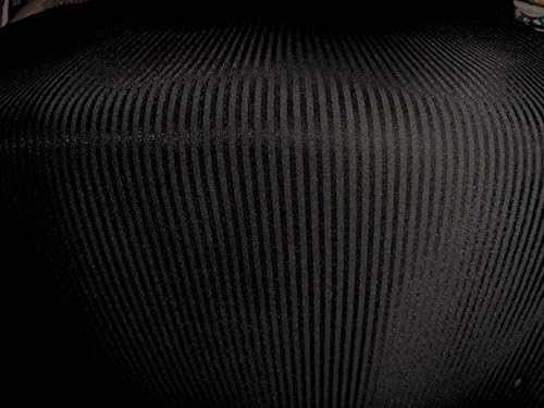 Black Neoprene/Striped Scuba Fabric 59" Wide-Thick by The Yard