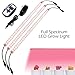 Hard LED Grow Light Strip with Full Spectrum LEDs, 36W IP65 Waterproof Dimmable LED Plant Grow Light Bar for Germination, Growth and Flowering, with 12V/3A Power Supply, Set of 3, All in Kit