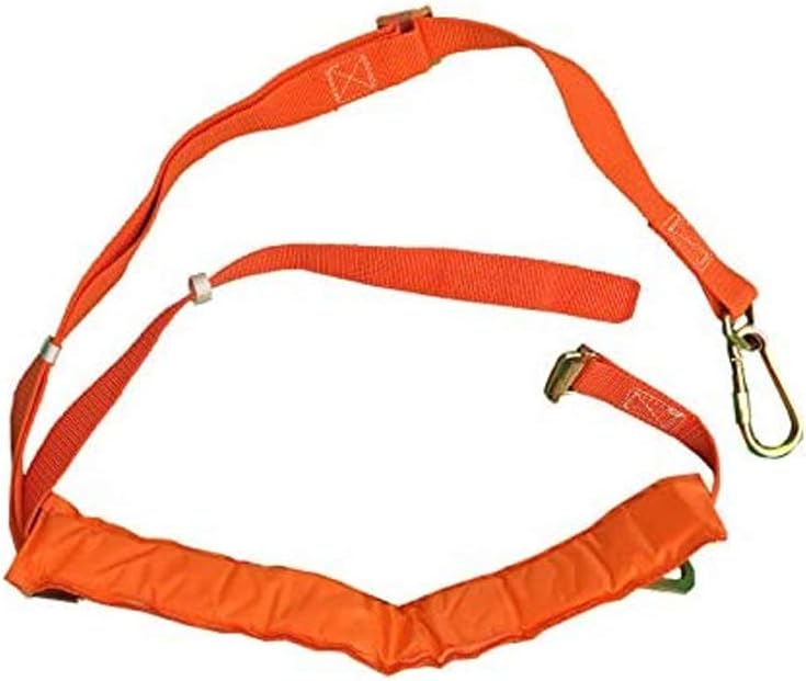 Safety Belt with Adjustable Lanyard, Hunting Safety Harness, Tree Climbing Belt Personal Protection Fall Arrest Kit for Hunting, Hanging Stand, Trimming Tree, Adjustable 34" - 59" (orange) - - 