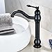 Rozin Deck Mount Bathroom Vessel Sink Faucet Single Lever Control Tall Spout Mixer Taps Oil Rubbed Bronze Finish