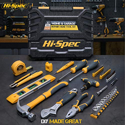 Hi-Spec 57-teiliges Heim & Werkzeug Set. Set für Reparatur & Wartungsarbeiten im Haushalt, Arbeitsplatz & in der… – Bild 8